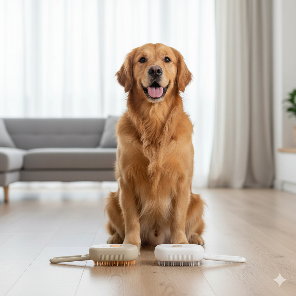 SteamGroom – Electric 3-in-1 Pet Steam Brush for Cats & Dogs